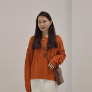 復古幾何菱格羊毛毛衣 兩色