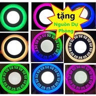 Ultra-thin 6w color-changing LED ceiling light with 3 modes - 3+3w color-changing LED ceiling light 