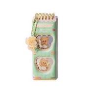 Deli สมุดโน้ตยาว+พวงกุญแจ Butterbear สีเขียว (325671-737473010)