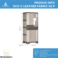 LEMARI PAKAIAN - LEMARI PLASTIK SCOC LEATHER FABRIC 2 PINTU & 3 PINTU - LEMARI OLYMPLAST