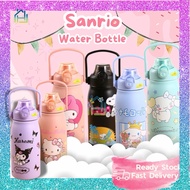 Sanrio sus316 Stainless Steel Thermos Water Bottle Tumbler Straw Kuromi Melody stitch Winnie the Poo