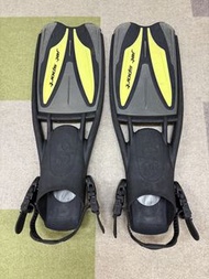 SCUBAPRO Jet Sport 潛水蛙鞋 Size S 黃灰色