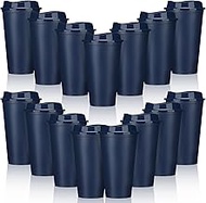Domensi Reusable Coffee Cups with Lids Reusable Hot Cups Bulk 16 oz Plastic Tumblers Cup with Lids f