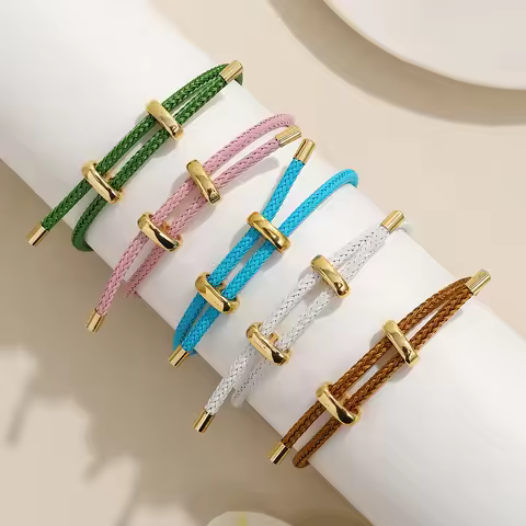BenS High quality Wire Rope Bangle For Women Colorful Handmade DIY Men Bracelets Adjustable rope Bra