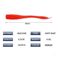 50 Pcs Softlure Ajing Ultralight 4.5cm 0.4gram Soft Lure Ajing