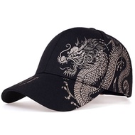 Topi Trend  Cina Naga Pola Crane Borr Bisbol Cap Pria Luar Ruangan Kasual Memuncak Topi Wa