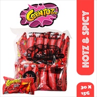 Corntoz Crackers Mini 15g x 30 Pack Hot & Spicy Corn Snack Makanan Ringan Keropok Snek Jagung Pedas 