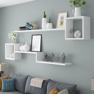 ST/🧿Wooden Origin Wall Shelf Bookshelf Wall Hanging Closet Flat Partition Wall Cupboard Wall Hanging Wall Living Room Wa