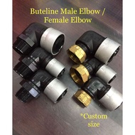 Buteline Male Elbow Female Elbow MTE FTE Buteline PE Fitting *custom size*