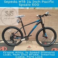 Sepeda Gunung MTB 26 Inch Pacific Spazio 500 New Alloy 16 Sp Shimano
