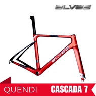 Elves Quendi Road Bike Carbon Frame Matte Red Black / Rim Brake