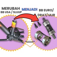 Adaptor BB BMX Dari BB USA Sloop To BB Euro Drat Ulir English Adapter Bottom Bracket Crank Sepeda BM