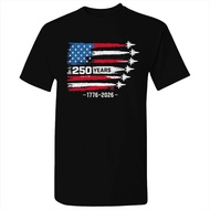 4th of July 250th Anniversary Celebration Print Casual T-Shirt