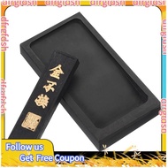 【D&F】4 Inch Chinese Calligraphy Ink Stone with Ink Stick, Rectangle Ink Stone Tray for Traditional C