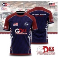 2024 fashion Men's Tshirt Frontliner GDEX Express Sublimation Tshirt / Baju Microfiber Jersi / Jerse