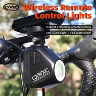 CXWXC Hoisting Bike Front Light 1600 Lumens Wireless Remote Control Bicycle HeadLight Anti-Glare Des