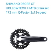 SHIMANO DEORE XT HOLLOWTECH II MTB Crankset 172 mm Q-Factor 2x12-speed