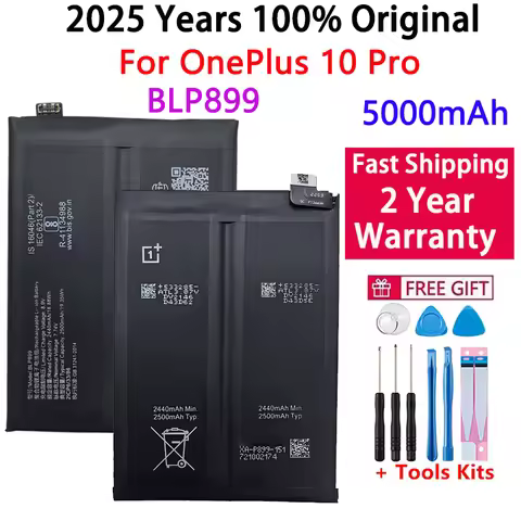2025 Years 100% Original Battery BLP899 For 1+ One Plus OnePlus 10Pro 10 Pro Phone High Quality Bate
