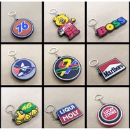 Keychain getah berlogo yamaha honda liquimoly benetton lucky strike