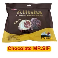 Ailisha Cookie Coated Chocolate 200 GRAM - Ailisha Cruncy Ball/Ailisha Cookie/Ailisha Coated Chocola