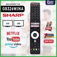 【𝐅𝐑𝐄𝐄 𝐁𝐀𝐓𝐓𝐄𝐑𝐘 𝐀𝐀𝐀𝐗𝟐】 Remote RM-L1868 For SHARP Aquos android TV GB326WJNA GB238WJSA GB396WJSA GB422W