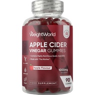 WeightWorld Apple Cider Vinegar Gummies with The Mother 1000mg - 90 Gummies - Added Vitamin B6, B12,