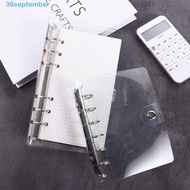 SEPTEMBER Loose Leaf Ring Agenda Office Supplies Transparent Plastic Folder Planner