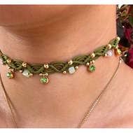Forest Gems Necklace Macrame Choker boho bohemian necklace
