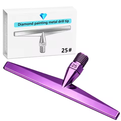 New Purple Alloy 5D Diamond Painting Pen, Large Multi-Placer & Fine Tip, Durable Threaded Design, fo