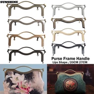 SUNSHINE Purse Clasp Frame, Metal Bag Hardware Purse Frame Kiss Clasp, Mini Vintage Bag Kiss Clasp L