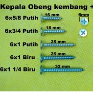 200 grams fh F+AB Tapping Screw JF Wood Head 6 mm Flat Head Wood nail Screw 6 x 1 5/8 3/4 1/4 1/2