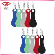 🖼️ 10Pcs Stainless Steel Shopping Trolley Token Keyring for Keys Assorted Color
