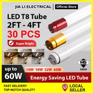 [SIRIM] 30PCS LED T8 TUBE EXTRA BRIGHT  | 10W/20W/30W/60W | 2FT/4FT | LIGHT TUBE LAMPU KALIMANTANG P
