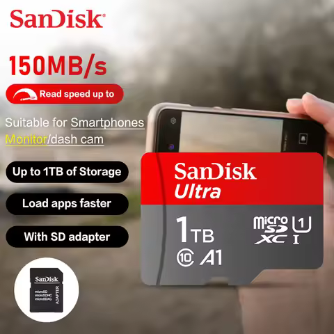 SanDisk A1 MicroSD Card U1 C10 Ultra MicroSDXC Read Speed up to 150MB/S 32GB 64GB 128GB 256GB 512GB 