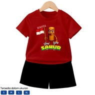 Unisex Children's Suit Tung Tung Sahur Merdeka Fashion 5-12 Years