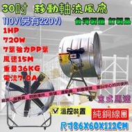 工業電扇 工廠降溫 抽風機 排風機 電風扇 廠房散熱風扇 電扇 送風機 耐用款』30吋 移動式通風機 工廠通風 送風扇