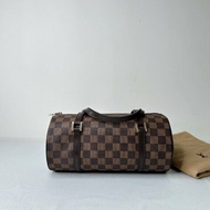 LV Papillon棋盤格圓筒包