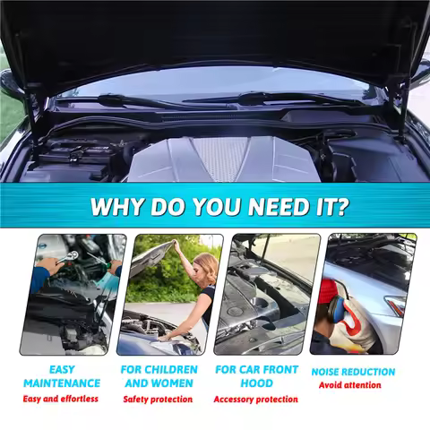 2Pcs Car Front Bonnet Hood Gas Lift Support Shock Struts For Lexus IS250 IS300 IS350 IS F 2005-2013 