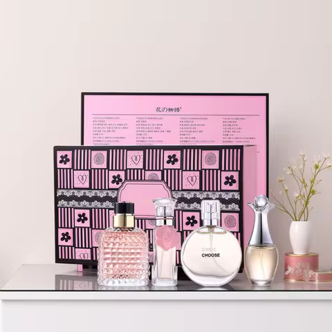 Brand Gift Box 4Pcs Set Perfume Women Parfum Femme 100ml Fresh Natural Floral Scent Spray Feminino P