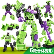 Transformers Toys  Hercules Six-in-One Set Original size DX9Green Engineering Robot MFT Birthday Gif