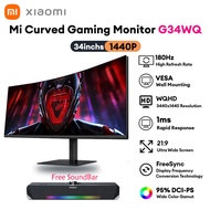 Xiaomi Redmi 34 inch Curved Gaming Monitor 180Hz 3440 x 1440 Resolution 21: 9 WQHD 1500R Curvature F