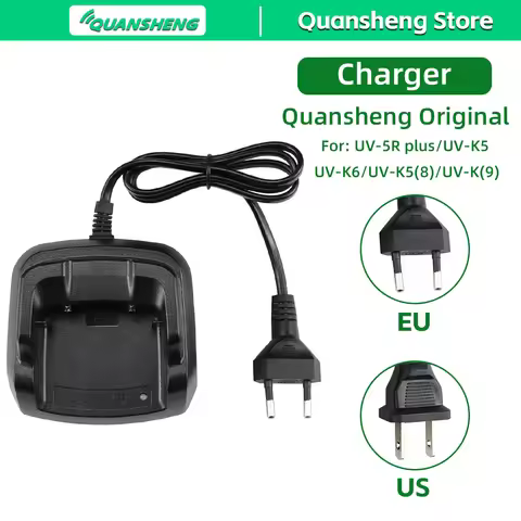 Quansheng Charger Base Original Walkie Talkie Power Adapter UV K5 8 K6 5R Plus C51 BPK5 Battery Desk