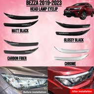 AUTOPROMAX perodua bezza 2019-2024 head lamp eye lid cover sportivo design, head lamp cover bezza la