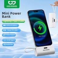 GOOJODOQ 5000mAh Bateri Bank Kuasa Kecil dengan Wayar Type C | Mini Fast Charge Portable Powerbank f