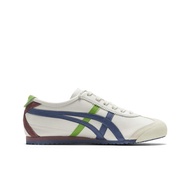 Onitsuka Tiger Mexico 66 White Blue Green light cushioned men's and women's sports shoes 【100% original 】