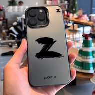 Casing iPhone 11 12 13 14 15 16 17 Pro Max Personalized Z letter Case For iPhone 13PM,16PM,15PM,14PM