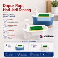 2-in-1 soap dispenser, dishwashing soap dispenser (free soap sponge)