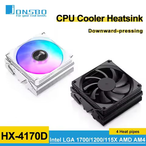 Jonsbo HX-4170D Downward-pressing Radiator 4 Heat Pipe CPU Cooler High Wind Pressure 90mm Fan Intel 