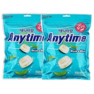 [Lotte] Xylitol Candy Anytime Mint Candy 2 packs (92 g *  2 packs = 184g) / [ORION] Xylitol refill 2