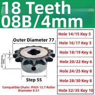JIFUPAIDANG | Industrial Chain Wheel Finished Hole Match 08B10A Chain Suitable Teeth Count Gears